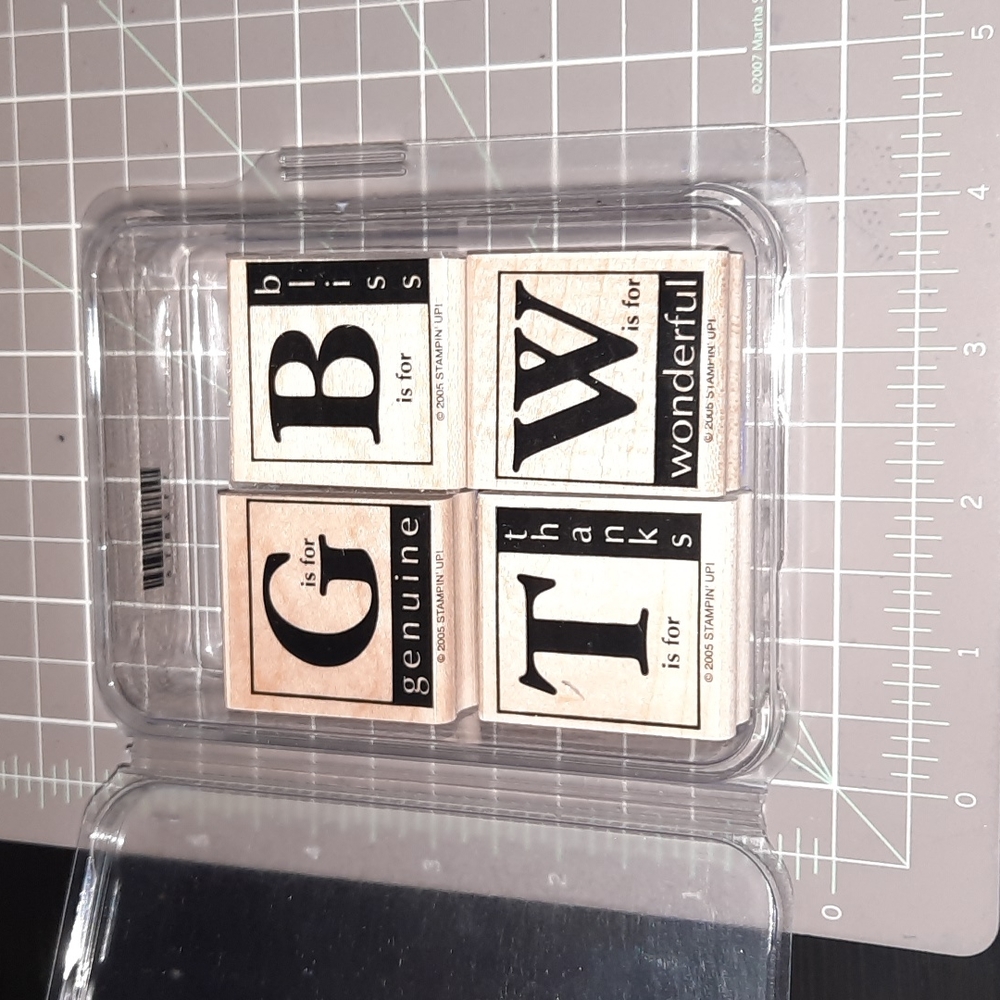 Around the Block Stampin Up rubber stamp set of 4 from 2005